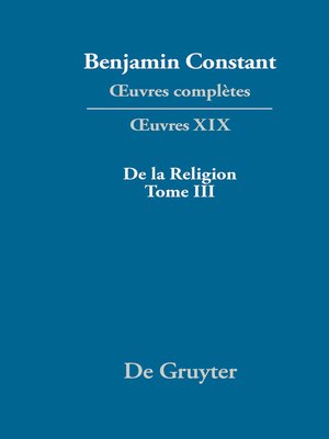 cover image of De la Religion, considérée dans sa source, ses formes et ses développements, Tome III